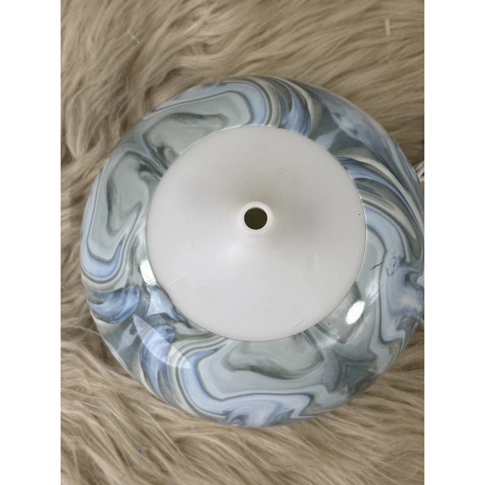 Essential Oil Diffuser Blue White Marble Ultrasonic Cool Mist LED Aromatherapy